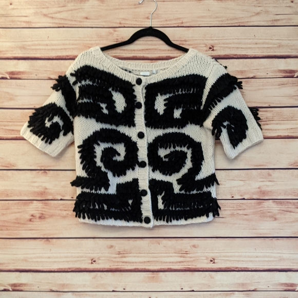 Anthropologie Sweaters - Anthropologie Black and White Cardigan Sweater